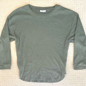 ARITZIA TNA ALDER THERMAL WAFFLE LONG SLEEVE